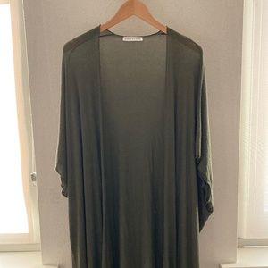 Chris & Carol Women's Lightweight Green Cardigan Sweater